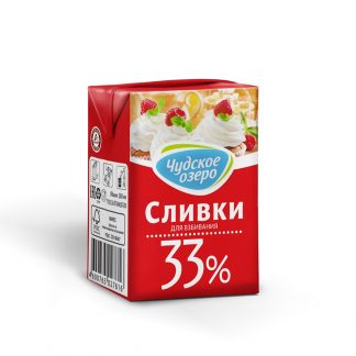 Сливки Чудское озеро 200мл, 33%